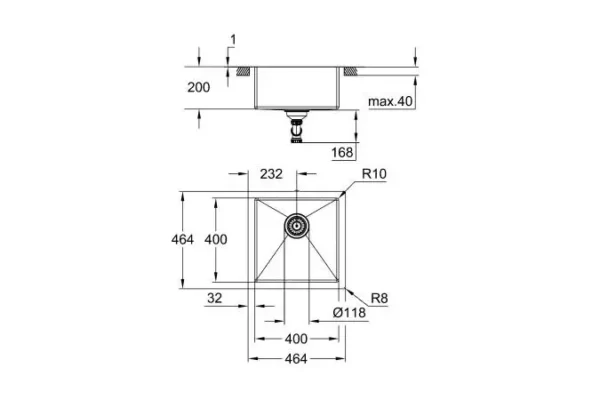 Мойка, GROHE K700, нержавеющая сталь, (31578SD1) — изображение 2