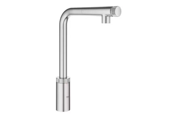 Смеситель для кухонной мойки GROHE Minta SmartControl с вытяжным L-изливом, суперсталь (31613DC0) — изображение 2