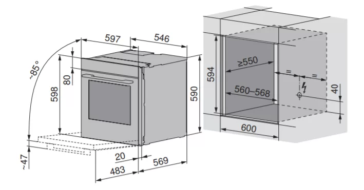 Духовой шкаф V-ZUG Combair V4000 60 черное стекло C4T-21045&nbsp;&mdash; изображение 2